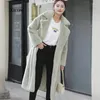 Pur 2022 Women Women WhiM Warm Faux Solid Color Coat Casaco de lapela longa grossa