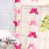 Décoration de fête 2.7m coloré 3D papillon papier guirlande bannière pour anniversaire bébé douche fournitures de mariage