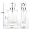 Bouteilles de pulvérisation de parfum en verre de 30ML Bouteille de pulvérisation transparente portable avec atomiseur en aluminium Étui cosmétique vide pour le voyage LX9103