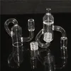 Fumer 14mm Diamant Boucle Quartz Banger Nail Huile Noeud Recycleur Quartz Bangers Avec Boule Carb Cap Pour Pipe à Eau Bong Verre Cendriers