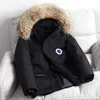 Men's Down Parkas New hooded down fashionable winter coat Small fur collar casual cotton padded