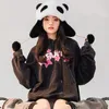 Boinas Panda Ear Hat Earflap con capucha Fleece Beanie Bomber Plush Trapper Invierno O14 22 Dropship