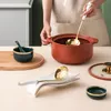Cooking Utensils Tableware Light Luxury Ceramic Kitchen Golden Spoon Rack To Hold Chopsticks Household Shelf Leaking Supplies 221114