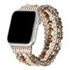 Ladies Bracelet Crystal Agate Wristband Strap For Apple Watch Ultra 8 7 6 5 4 3 Series Fashion Watchbands Iwatch bands 41mm 45mm 40mm 44mm 38mm 42mm 49mm Accessories