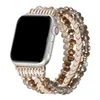 Ladies Armband Crystal Agate Armbandband f￶r Apple Watch Ultra 8 7 6 5 4 3 -serien Fashion Watchband Iwatch Bands 41mm 45mm 40mm 44mm 38mm 42mm 49mm Tillbeh￶r