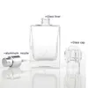 Bouteilles de pulvérisation de parfum en verre de 30ML Bouteille de pulvérisation transparente portable avec atomiseur en aluminium Étui cosmétique vide pour le voyage LX9103