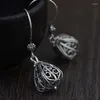 Dangle Boucles d'oreilles S925 Silver Antique Process Of Hollow Out Contracted Eardrop Products Wholesale Gift Thai