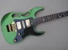 Guitare électrique vert métal avec manche en palissandre noir 24 frettes personnalisables