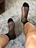 Erkek Çoraplar Adam İnce Çorap Külotlu çorap Mantyhose Beyaz Topuk Takviye Ayakları Seksi Ayak Parmağı Fetiş Crossdressing