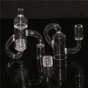 Fumer Diamant Noeud Boucle Quartz Bangers 10mm 14mm Mâle 90 Degrés Recycleur Quartz Banger Clous Pour Verre Bongs Dab Rigs