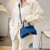 Simple crocodile handbag new bright leather casual shoulder letter messenger women's Outlet Black Friday 9Z6A