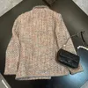 Kadın Ceketler Tasarımcı Yeni Marka Ceket Ootd Moda Üst Düzey Sonbahar Kış Kış Klasik Tweed Coat Leisure Spring Coats Hırka Kadınlar Noel 10yt