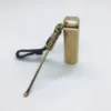 Neueste COOL Gold Rauchen Messing Kräuter Tabak Gewürz Miller Lagerung Stash Flasche Tragbare Hand Seil Mini Dabber Löffel Schnupftabak Snorter Sniffer Snuffer Seal Tank