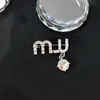 R￤tt brev Brosch Suit Lapel Pin Gold Silver Women Crystal Letters Brosches For Gift Party