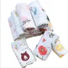 Baby Swaddling Swaddle Muslin Newborn Bamboo Cotton Wraps Bagno Asciugamani da bagno Soft Skin-friendly Summer Abbraccio Coperta Infant Animal Swaddle Robes BC172-1