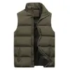 Jaqueta de coletes masculinos com zíper sem mangas no outono Winter Warm Stand-Up Standizer Puffer Men 221116