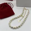 Collier de perles pour femmes, bijoux de marque classique de styliste, ornements de luxe, bijoux à la mode, colliers de perles, accessoires de fête de mariage, cadeaux