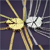 Pendant Necklaces Pizza Necklaces Sier Gold Food Pendant Necklace Chains Women Fashion Jewelry Gift Drop Delivery Pendants Dhr7C