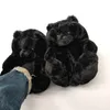 Teddy Bear Peluş Peluş Sevimli Gökkuşağı Karikatür Ayı Kapalı terlikler kaymaz sessiz yatak odası ofis yumuşak sıcak kış sonbahar kalın sandalet hediye kız ayakkabıları