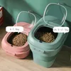 Dog Bowls Feeders Pet Food Storage Container 23L Dry Cat Box Bag Moisture Proof Seal Airtight with Measuring Cup Kitten Litter Products 221114