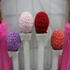 Fleurs décoratives 25CM Simulation artificielle de 10 pouces de cryptage de haute qualité embrassant une boule de fleur rose pour les décorations de mariage