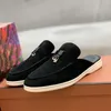 Dress Shoes Boots Leather Tassel Women Flat Mules Summer Walk Slides Suede Closed Toe Half Loafers Surround Comfort Casual Slippers Woman 221116