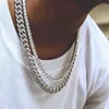 سلاسل 20 "24" 28 "Micro Pave Hip Hop Bling Big Cuban Link Chain Cool Boy Men Jewelry Neced Out Out Out Out