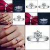 솔리테어 링 솔리테어 링 링 다이아몬드 약혼 결혼 반지를위한 패션 보석 선물 선물 드롭 배달 DHD1S