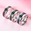 Bandringen koolstofvezel ring zwart bruiloft roestvrij staal belofte verlovingsringen heren vrouwen mode sieraden cadeau drop levering dhpoo