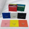 Fashion Leather Card Holder Mens Designer Wallet Womens Mini Coin Purse Black Pink Double Sided Business Credit ID Pocket Holder With Box Wholesale