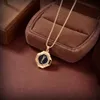 Designer Necklace Luxury Jewelry Chains Gold Diamond Pendant Necklaces For Women Shiping Gloden Colors Balck Gemstone 2211160273T