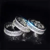 Full of Diamonds rings 5A Quality Extravagant Love Ring Gold Silver Rose Stainless Steel brass letter diamond Rings Women men wedding Jewelry Bracelets