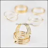 Bandringen Gold Knuckle Combine Joint Ring Band tenen Ringen voor Women Fashion Jewelry Set Drop Delivery Dhixi