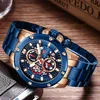 MINI FOCUS FODEMODE MULTIFUNKTION SPORT MALE WATCHES TOP -Marke Luxus Uhr Chronographen Kalender Gurt Massive Stahl Luminöser H4996674