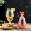 500ml Ananas Cocktail Cup Moscow Mule Tazze Bicchiere da vino in acciaio inossidabile Originalità Tazza in metallo rame Personalità SS1116