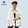 여자 모피 가짜 실제 렉스 토끼 자연 코트 여성 후드 지퍼 판초 재킷 겨울 옷 여자 푹신한 따뜻한 패션 큰 크기 221116