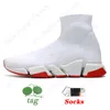 Designer Sock Shoes 2 Triple Black White S Red Beige Casual Sports Sneakers Treaks Treners Męs