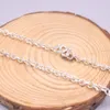 Ketten Echtsilber 999 Halskette für Frauen Pulloverkette 3,5 mmW Retro-Schmuck 55 cm