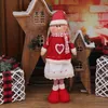 Juldekorationer Creative Cute Fabric Doll Girl Decoration Hom Shopping Mall Year Festival Gift Navidad