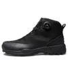 Elbise ayakkabıları su geçirmez yürüyüş dağ yürüyüş botları siyah kamp spor ayakkabıları erkekler için güvenlik tırmanma sporu taktik erkekler 221116