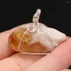 Kolye Kolyeleri Doğal Agates Taş Takılar Diy Yahudi Kolyesi Yapmak İçin Gümüş Gümüşlü Düzensiz Şekil 25x25-25x27mm