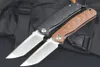 Promotion M6685 Flipper Couteau pliant D2 Satin Drop Point Blade G10 avec poignée en tôle d'acier Roulement à billes Couteaux de dossier à ouverture rapide