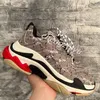 2022 Paris Crystal Bottom Triple S Casual Skor Pappa Platform Sneakers För Herr Dam Vintage Old Grandpa Trainer EUR 35-45