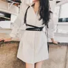 여성 바디 하네스 흑인 숙녀 벨트 femme 서식기 패션 액세서리 숙녀 셔츠를위한 양복 드레스 214m