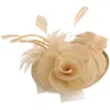 Bérets femmes plume d'autruche fleur chapeau haut-de-forme pilulier casquette bandeau pince à cheveux pour mariage nuptiale festival fête banquet