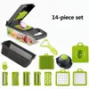 14 In 1 Multifunctional Vegetable Cutter Slicer With Basket Potato Chopper Carrot Grater Slicers Gadgets Kitchen Accessories