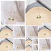 Dangle Chandelier Dangle Chandelier Dominated Metal Long Leaves Modelling Fine Crystal Drop Earrings Korean Women Temperament Joke Dhzq5