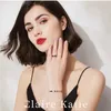 CK zwarte keramische platte ring liefhebbers netto rood dezelfde stijl ring high-end sieraden Kerstmis Valentijnsdag cadeaubelofte ringen voor koppelsverloving