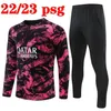 22 23 Kids psgs tracksuit 2022 2023 MBAPPE training. long sleeve Football soccer Jersey kit uniform chandal Jogging training suit