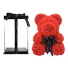 Dekorative Blumen, Valentinstagsgeschenk, 25 cm, rote Rose, Teddybär-Blume, künstliche Dekoration, Weihnachtsgeschenke für Frauen